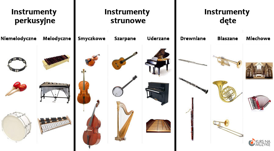 Podział instrumentów muzycznych